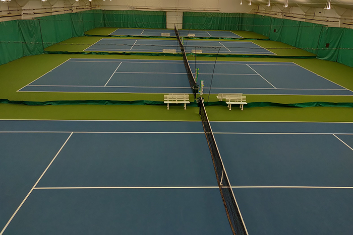 Multiple tennis courts to show tournament mode